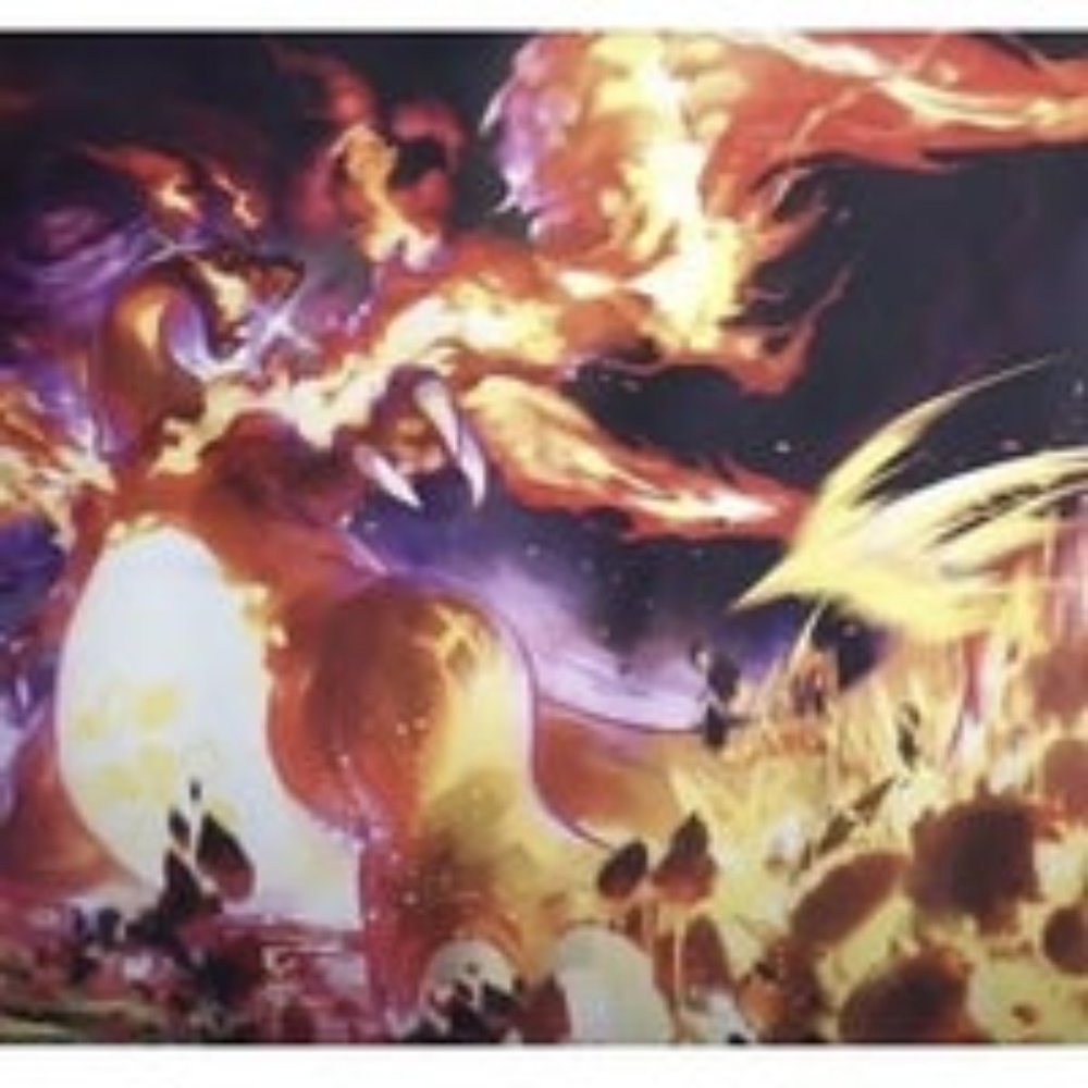 playmat featuring Gigantamax Charizard